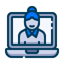 ongoing information technology computer support icon